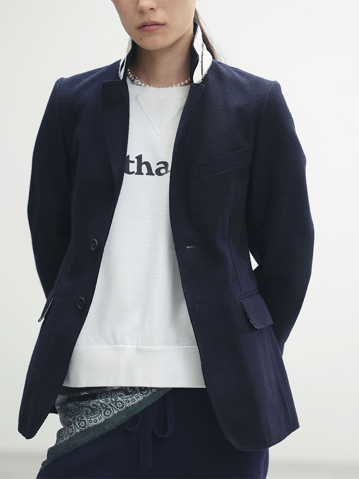 STAND COLLAR SINGLE JACKET