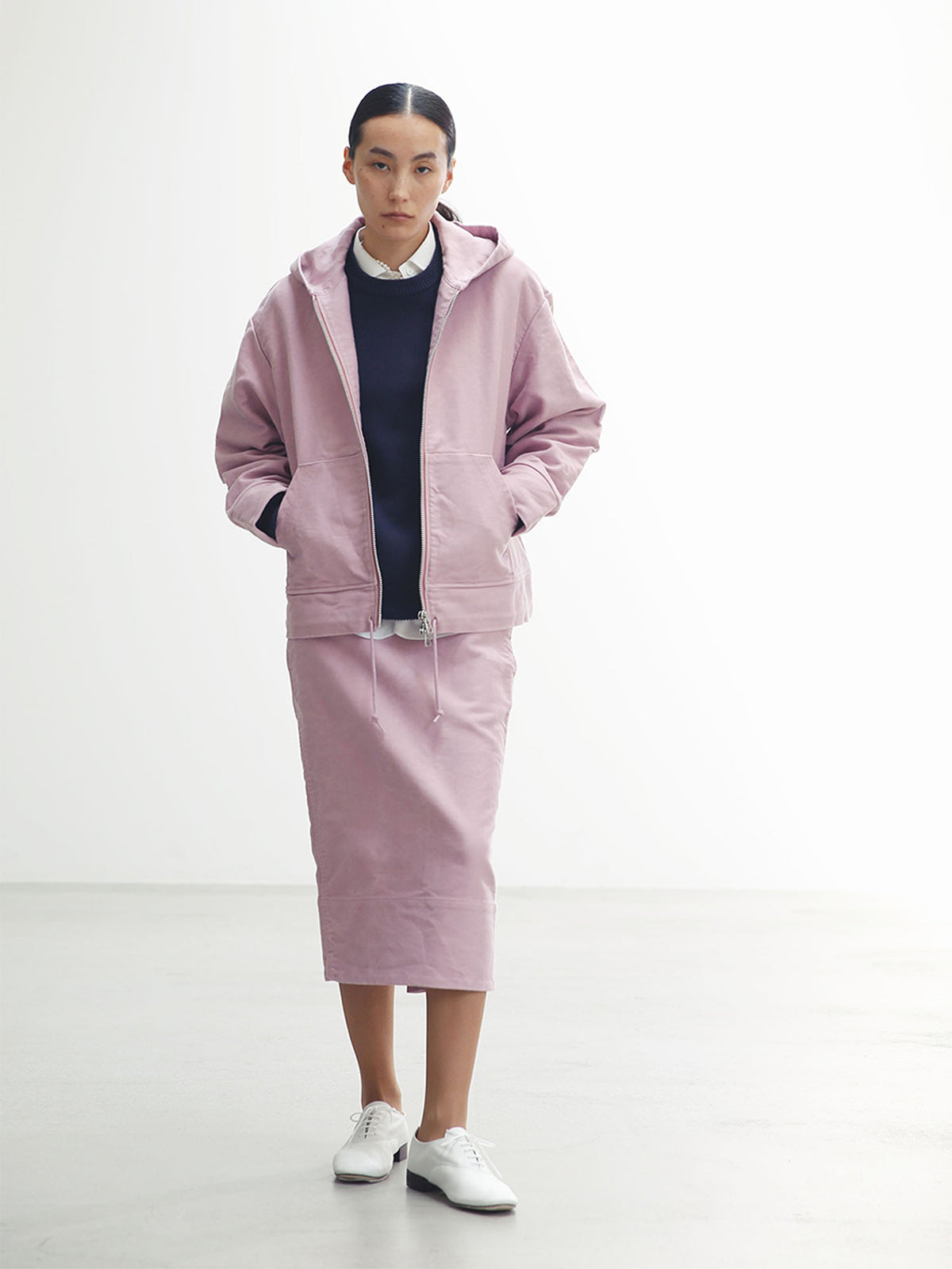 MOLESKIN ZIP UP HOODIE