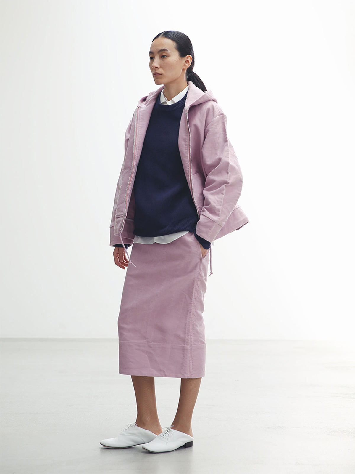 MOLESKIN ZIP UP HOODIE