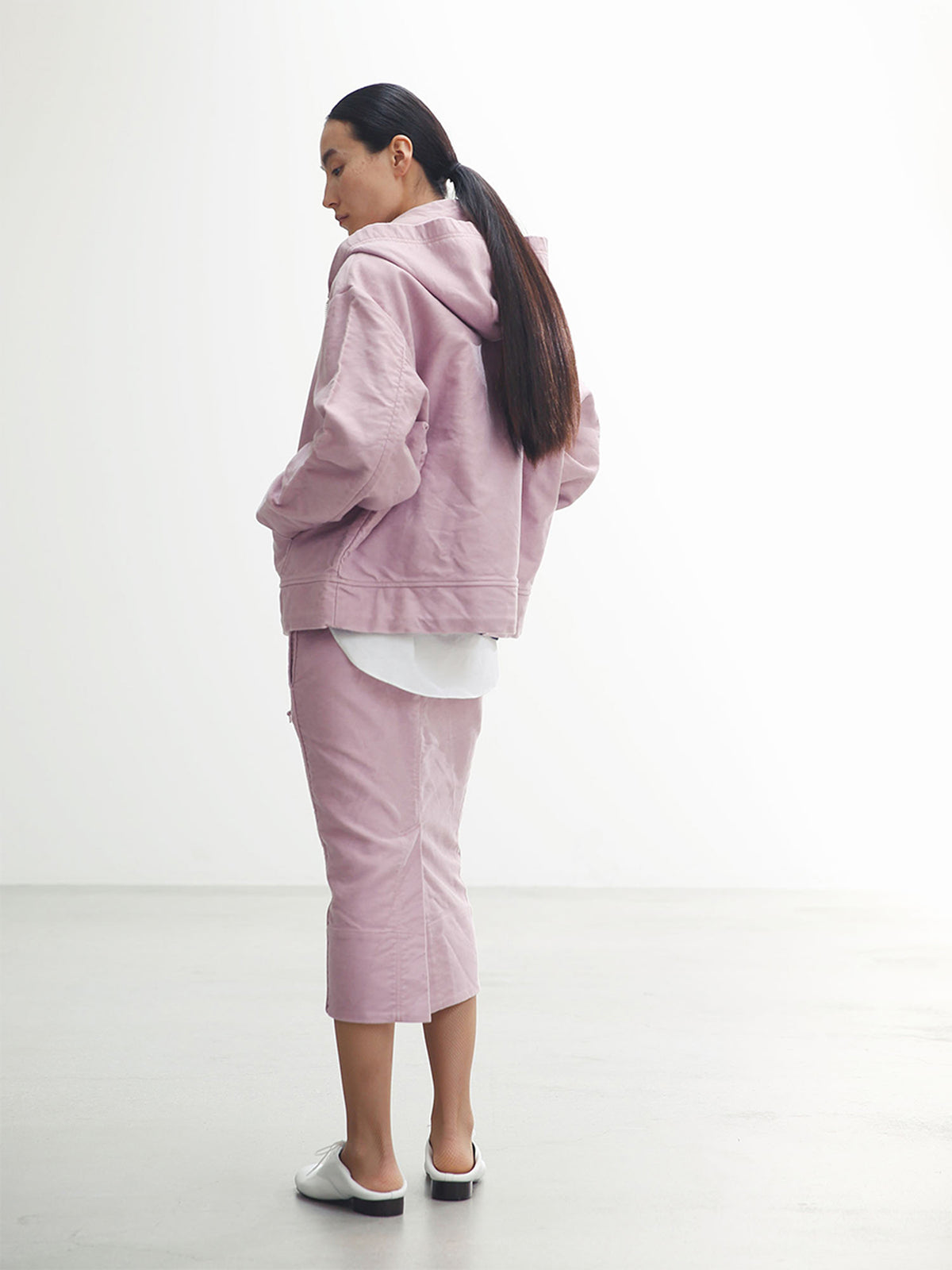 MOLESKIN ZIP UP HOODIE
