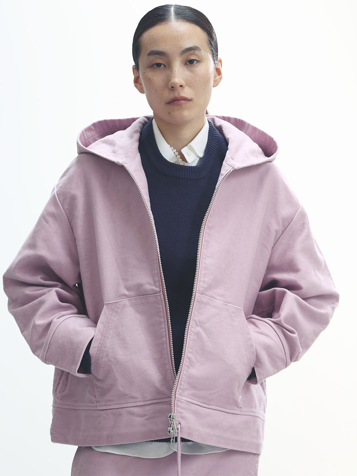 MOLESKIN ZIP UP HOODIE