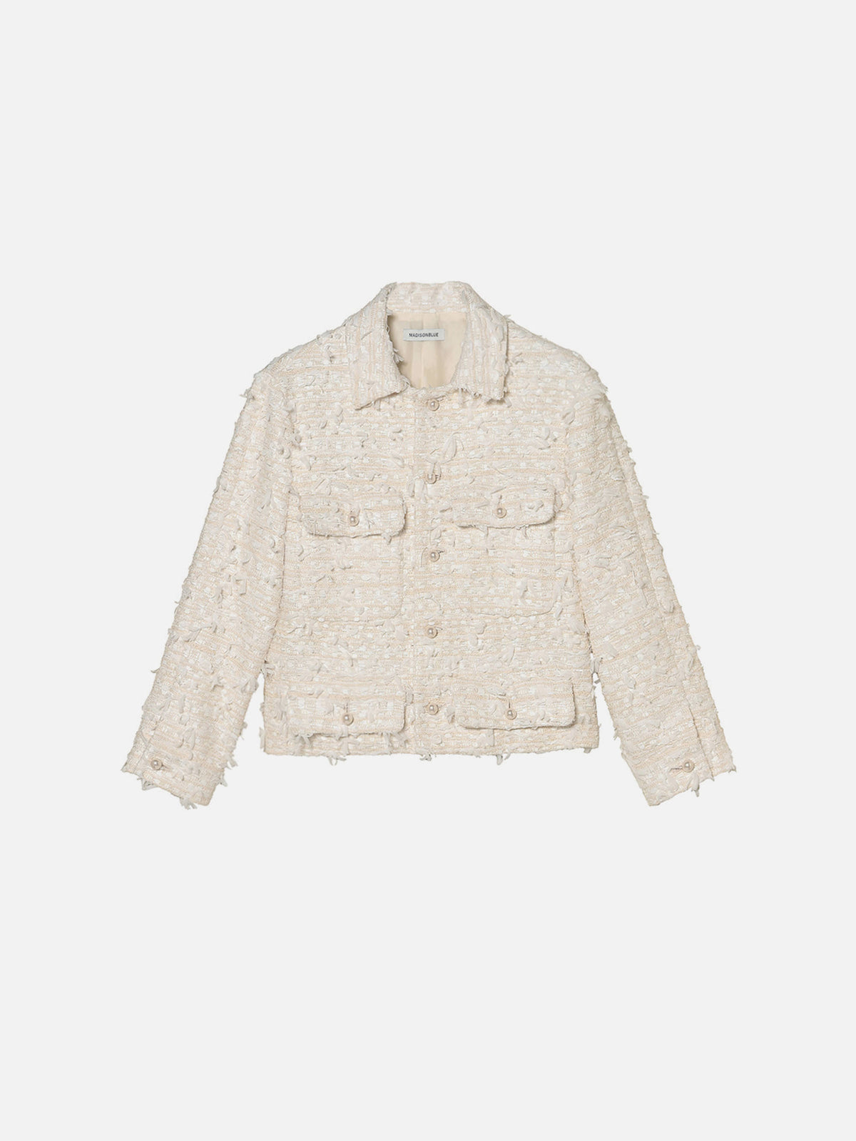 VESTE COURTE EN TWEED AVEC NŒUD