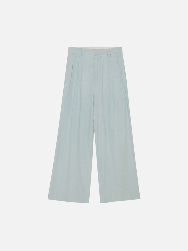 PLEATED WIDE LEG PT CHAMBRAY (VW)