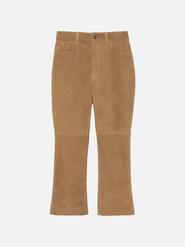Hem Cut Flare Pants Suede