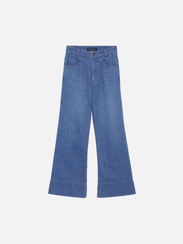 BAGGY FLARE PANTS DENIM