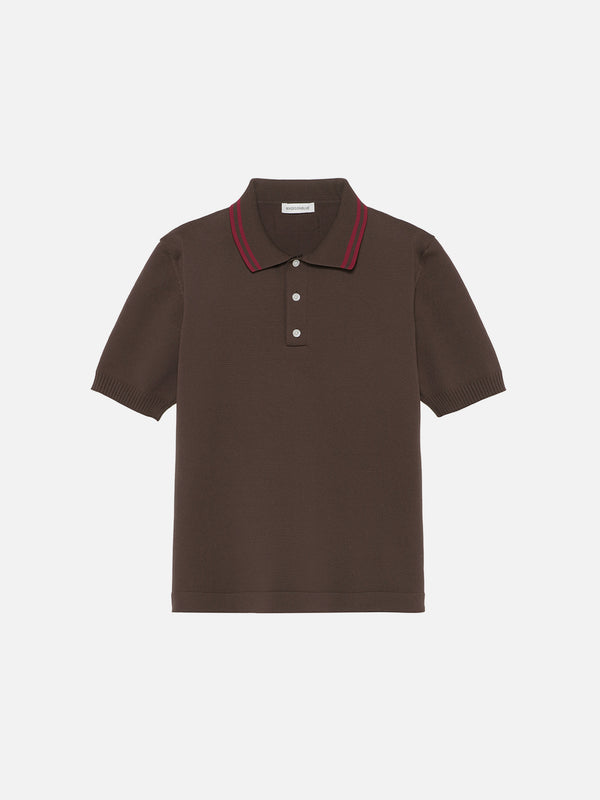 DOUBLE STRIPE COLLAR POLO KNIT