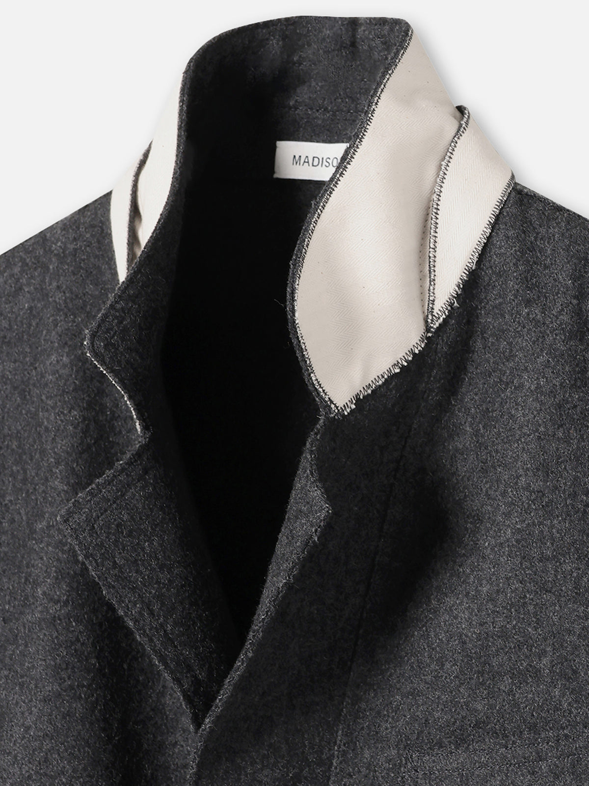 VESTE UNIE À COL MONTANT HOMME