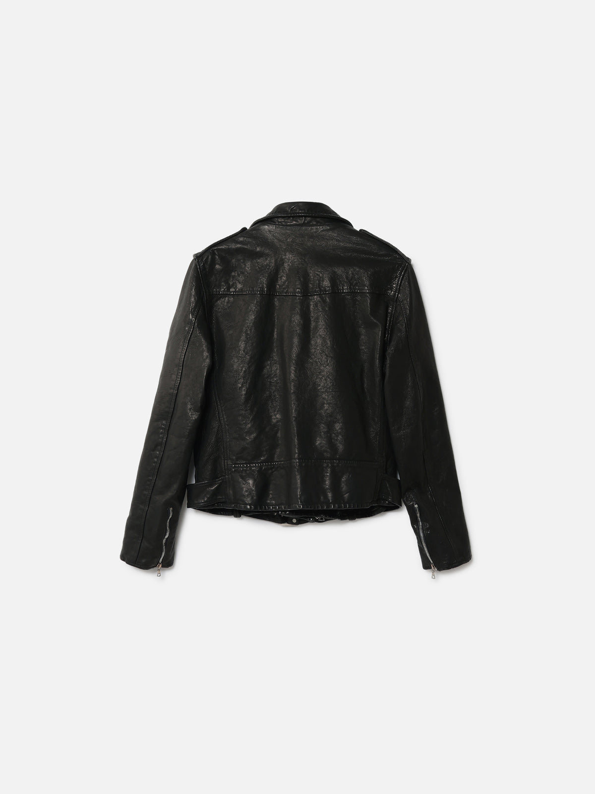 VESTE EN CUIR STYLE MOTARD