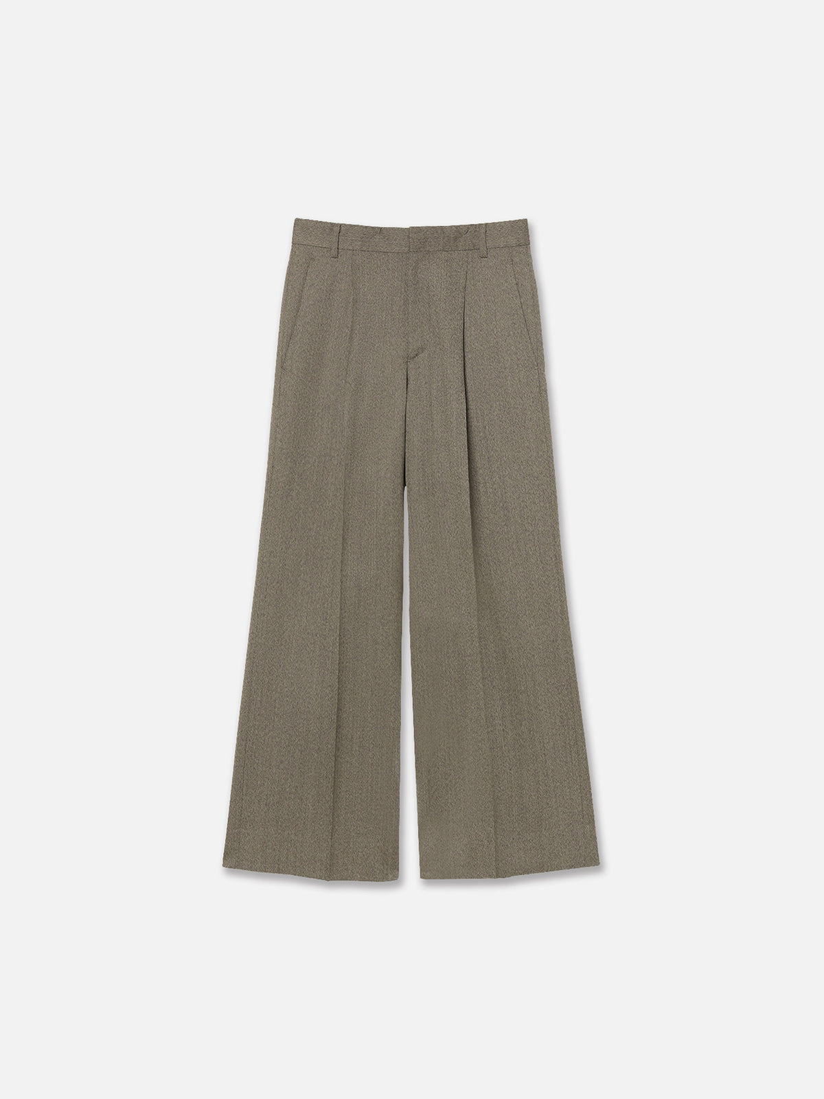 PANTALON LARGE À PLIS CHEVRON