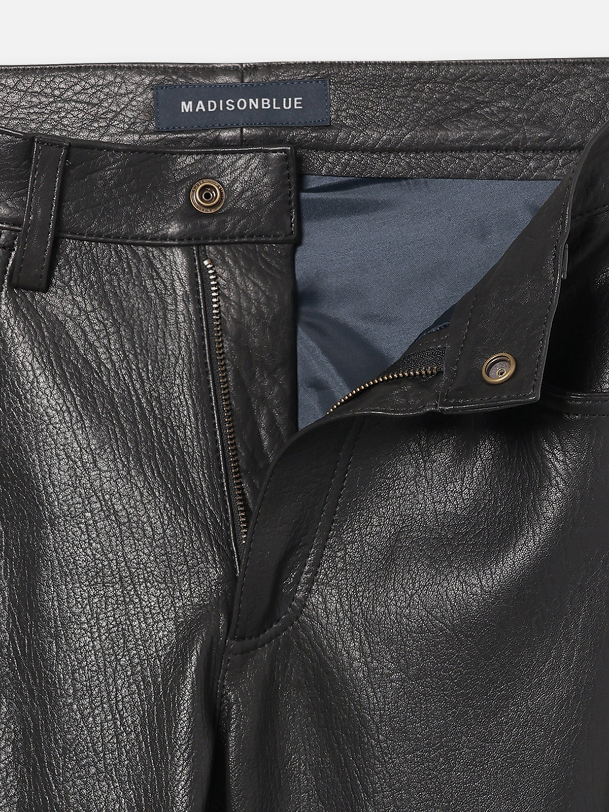 PANTALON DROIT EN CUIR