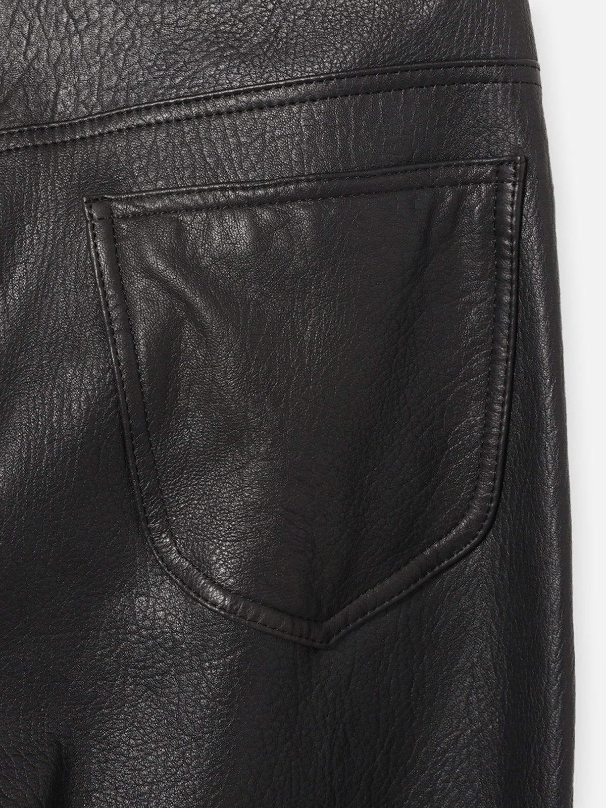 PANTALON DROIT EN CUIR