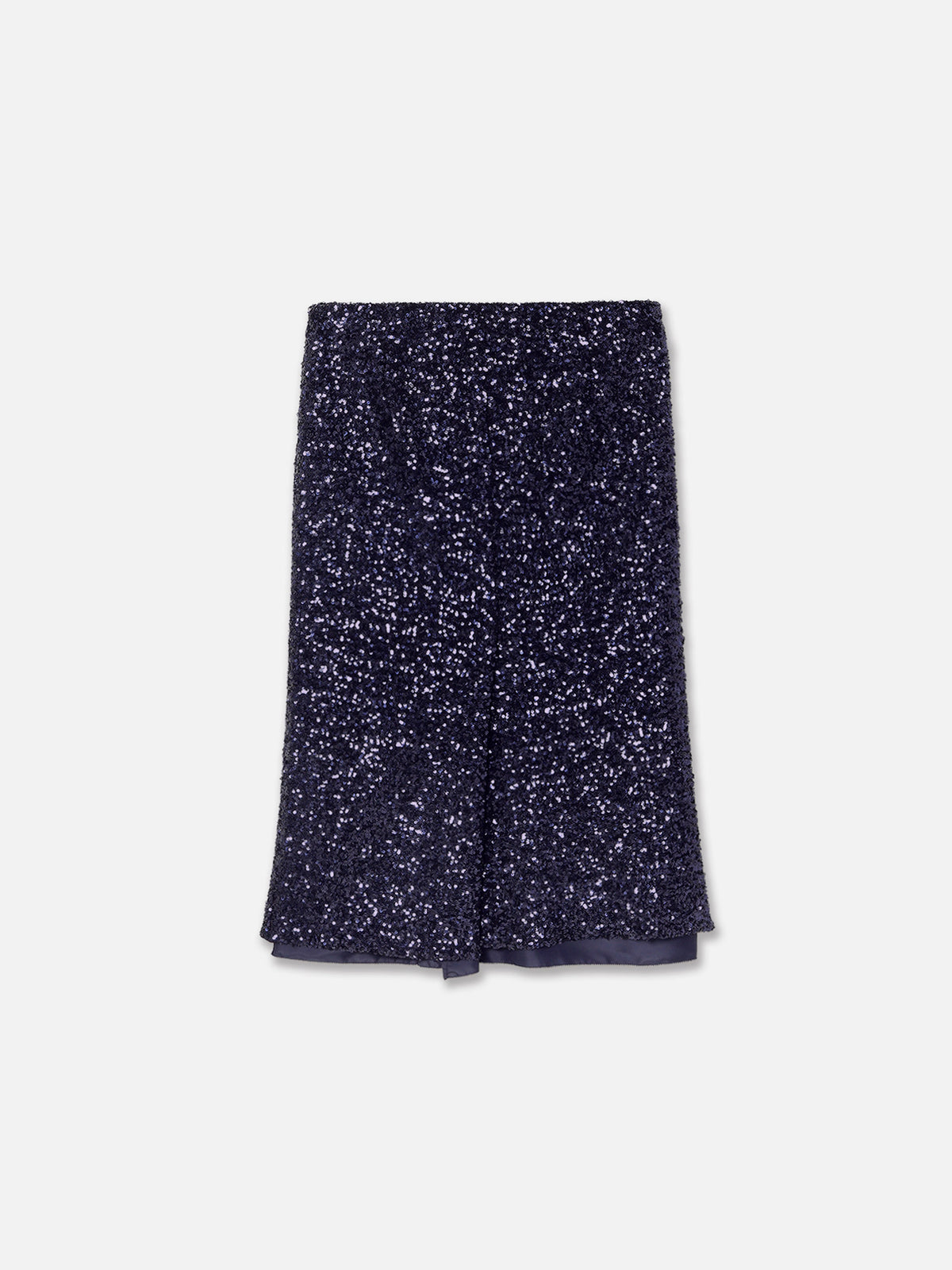 JUPE DROITE TAILLE BASSE À PAILLETTES