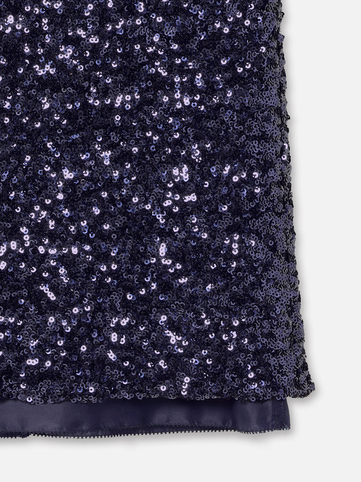 JUPE DROITE TAILLE BASSE À PAILLETTES