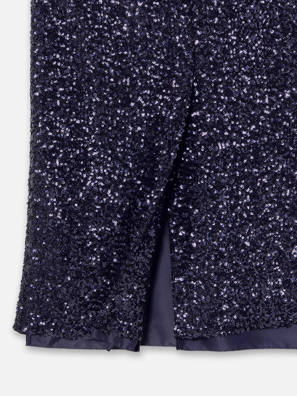 JUPE DROITE TAILLE BASSE À PAILLETTES