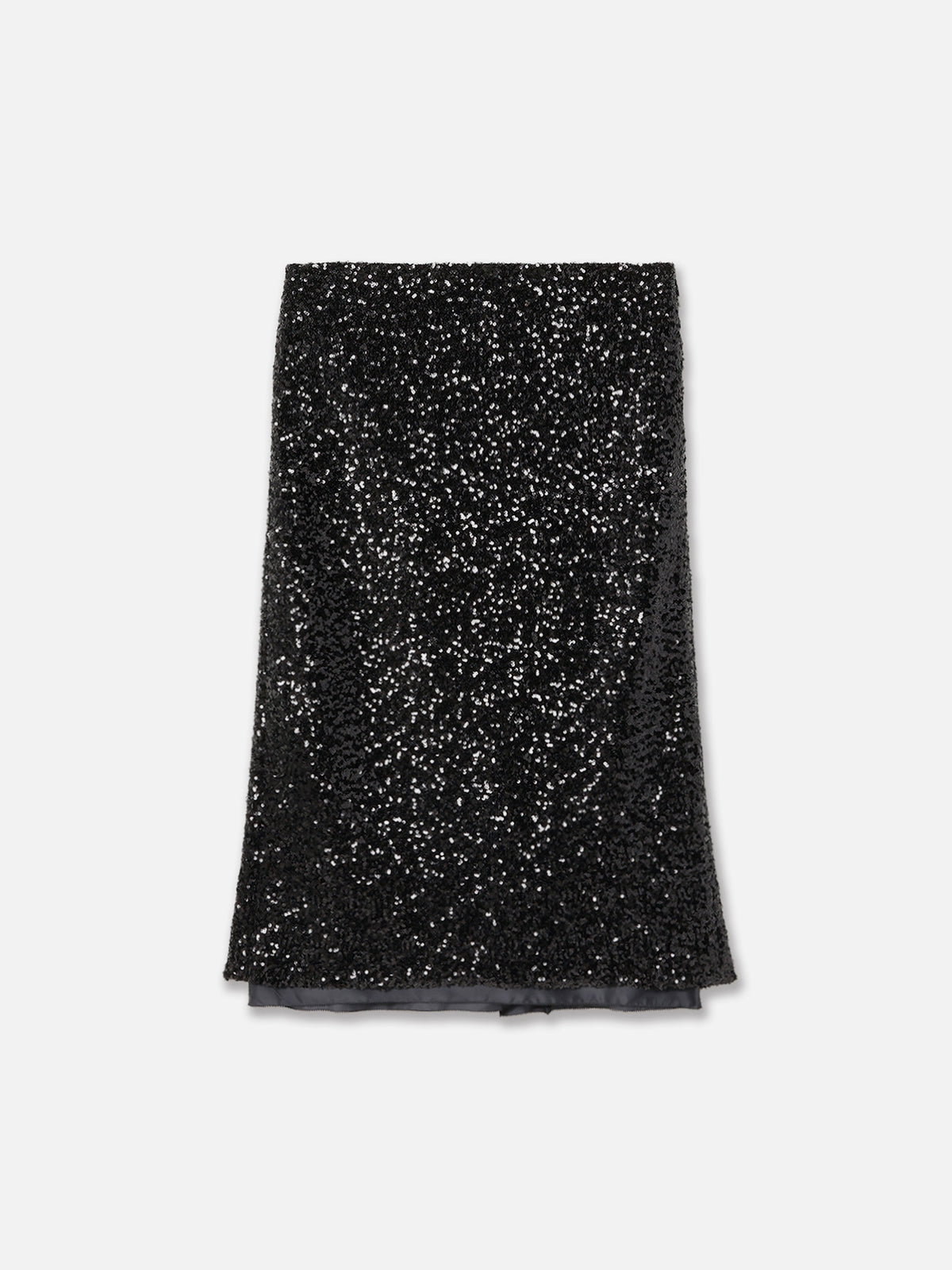 JUPE DROITE TAILLE BASSE À PAILLETTES