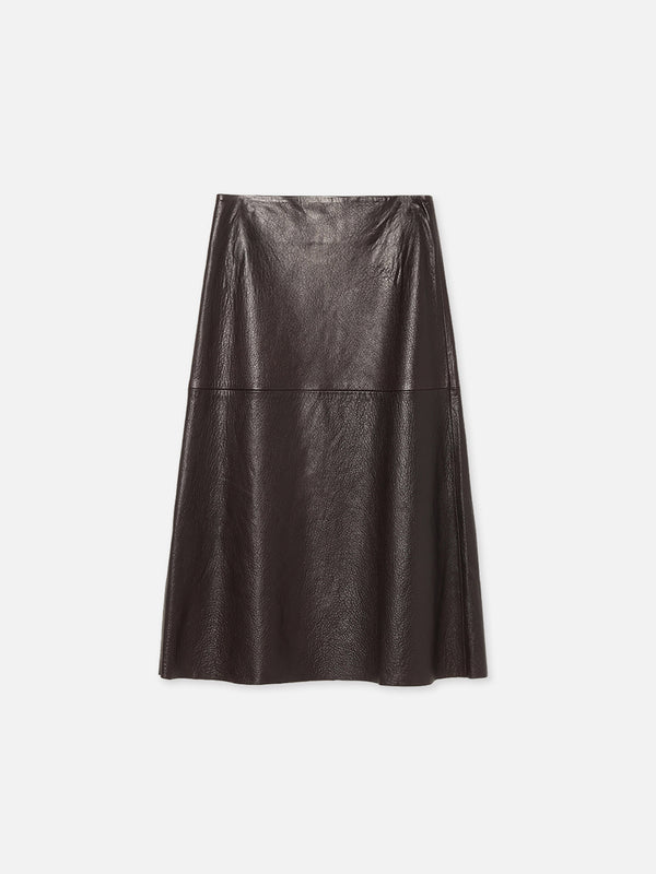 A LINE SKIRT LEATHER