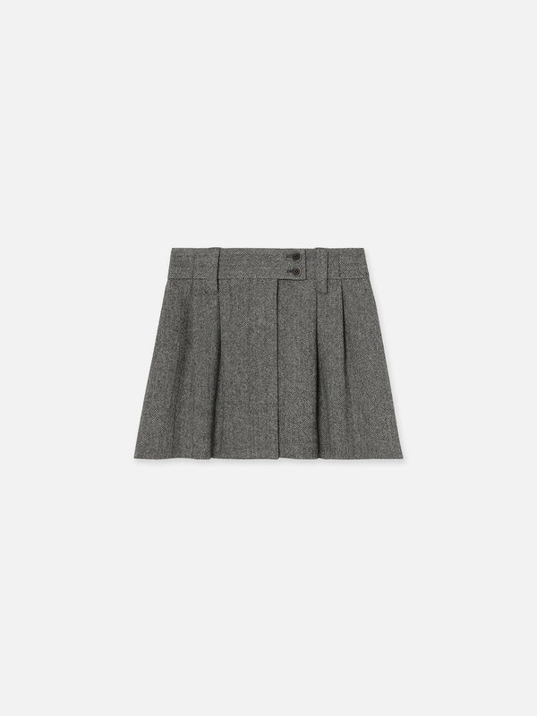 SLACKS REMAKE MINI SK HERRINGBONE
