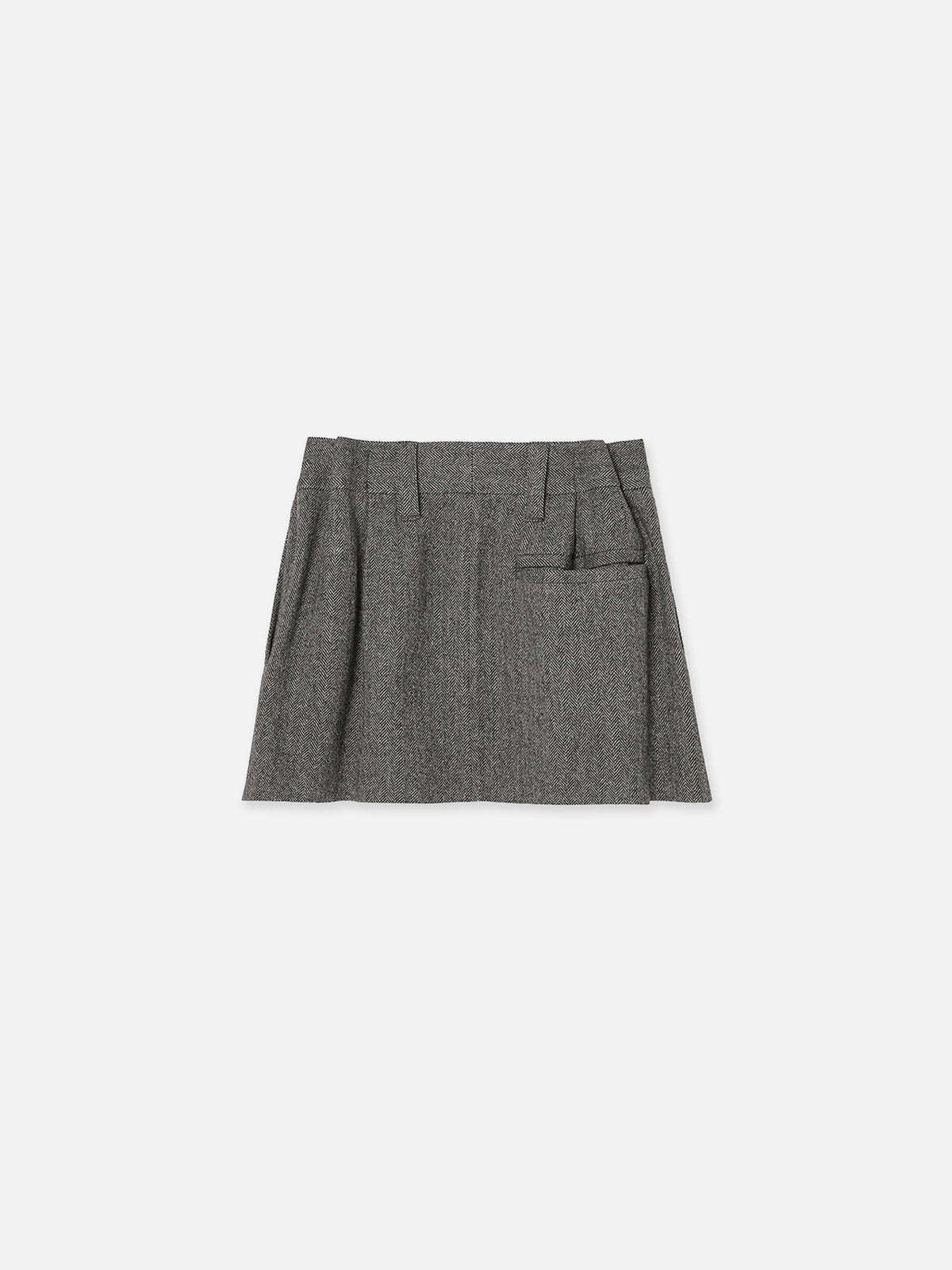 SLACKS REMAKE MINI SK HERRINGBONE
