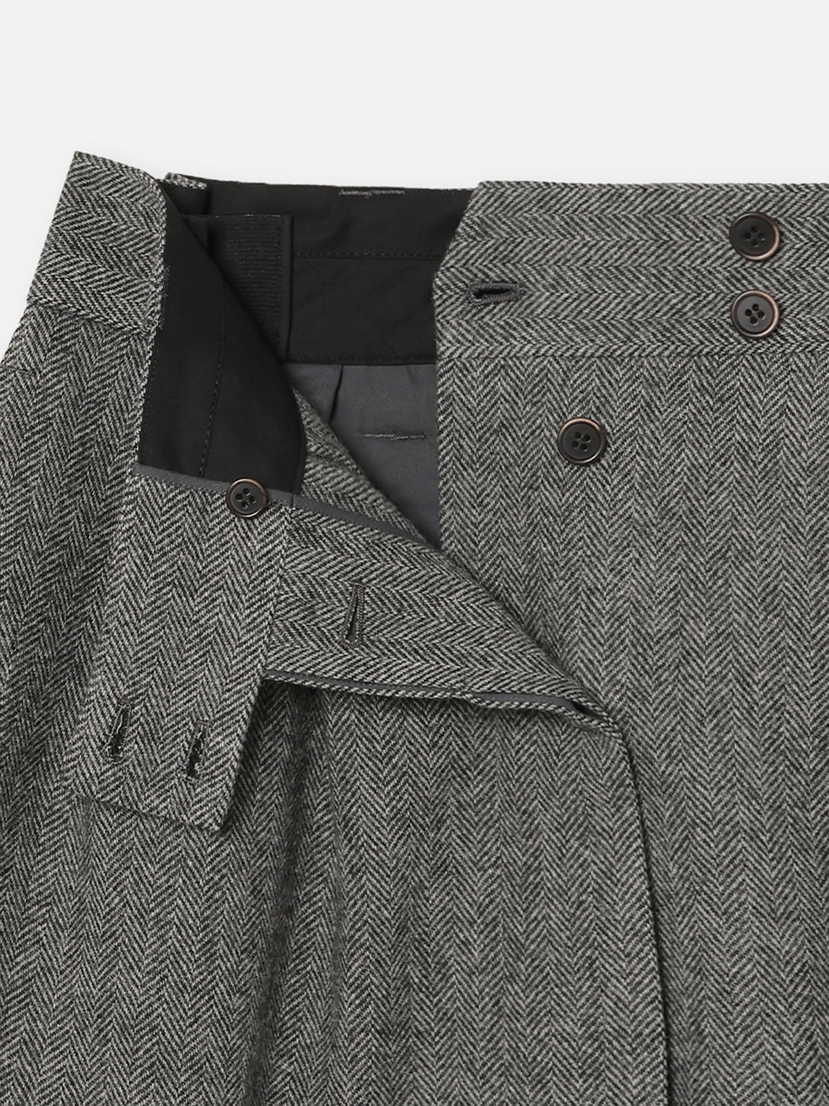 SLACKS REMAKE MINI SK HERRINGBONE