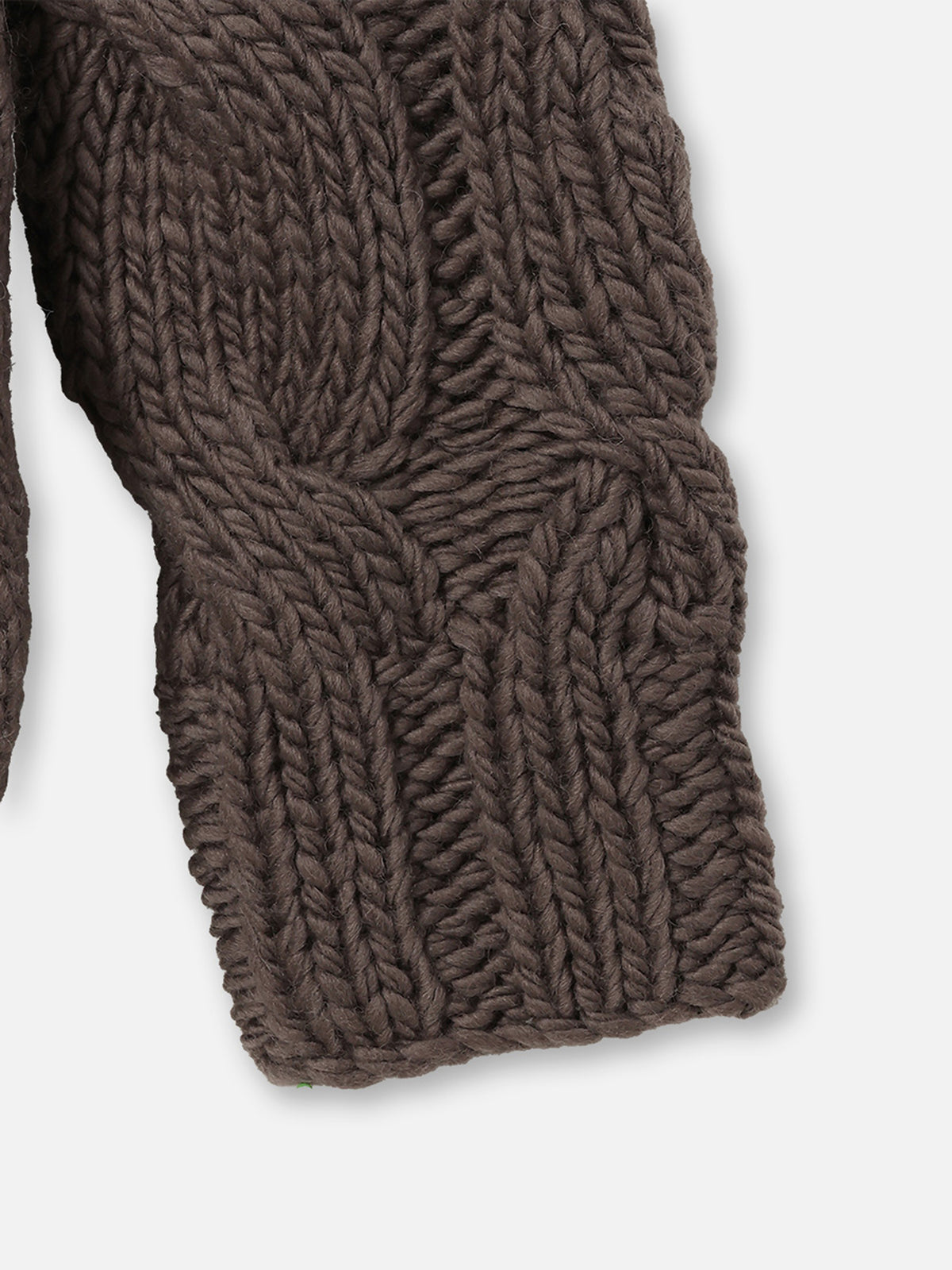 GILET-CHÂLE EN MAILLE CÂBLÉE FAIT MAIN