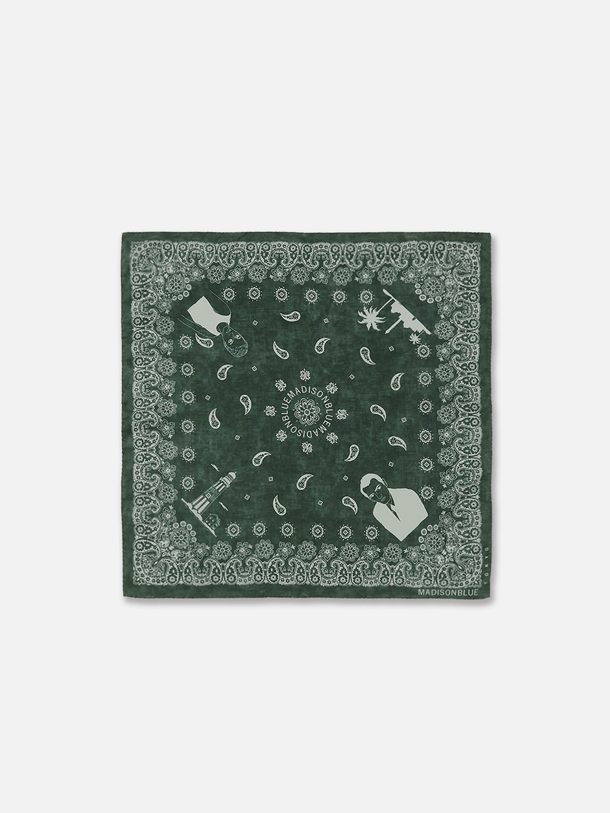 FOULARD LARGE MOTIF PAISLEY GRAPHIQUE