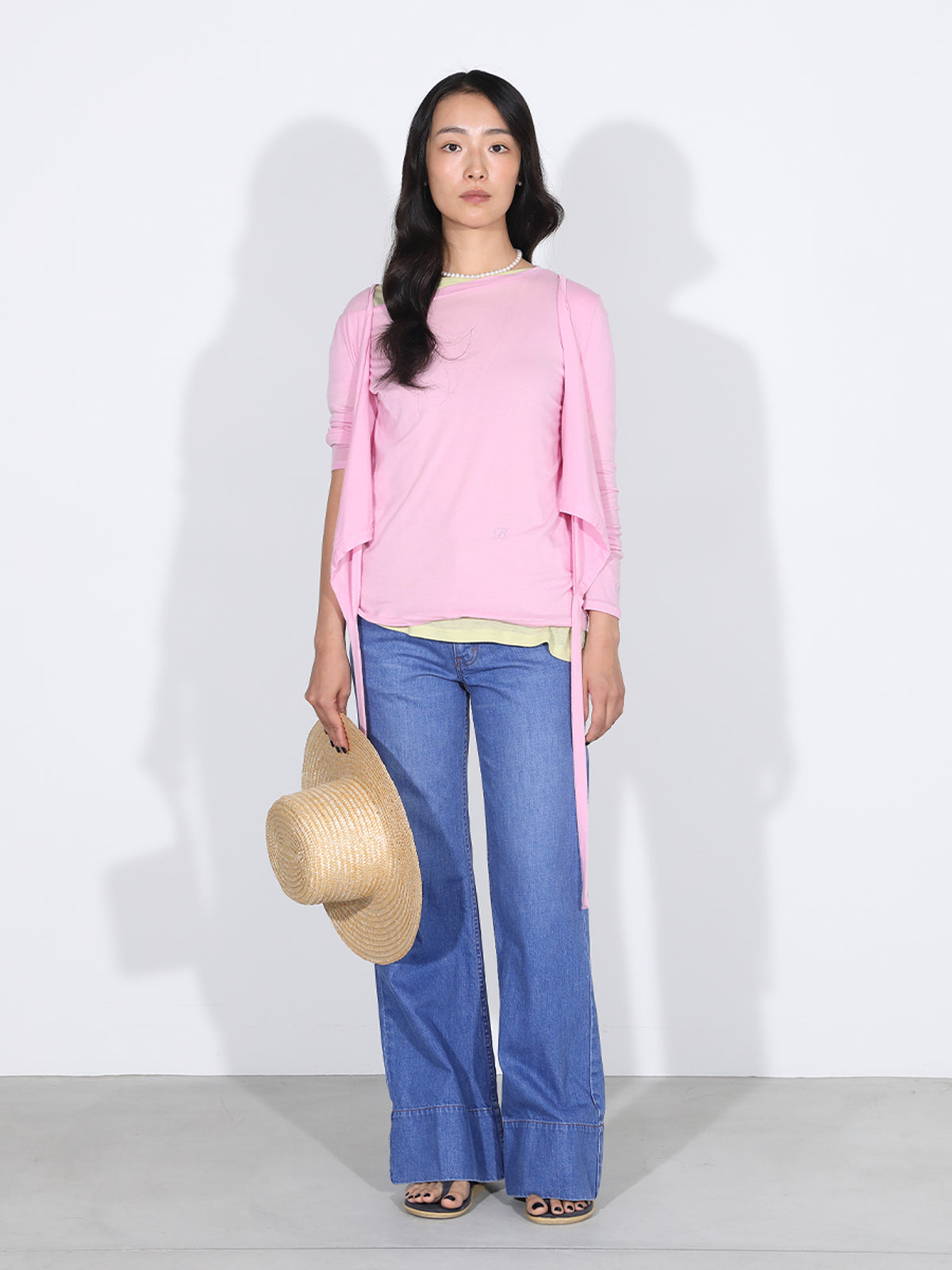 BAGGY FLARE PANTS DENIM