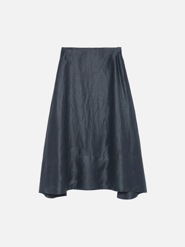 MI-MOLLET FLARE SKIRT LINEN